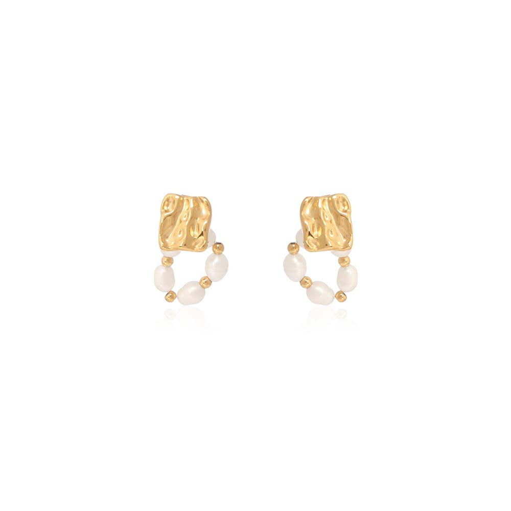 Dusala India White Handmade Elegance Earrings