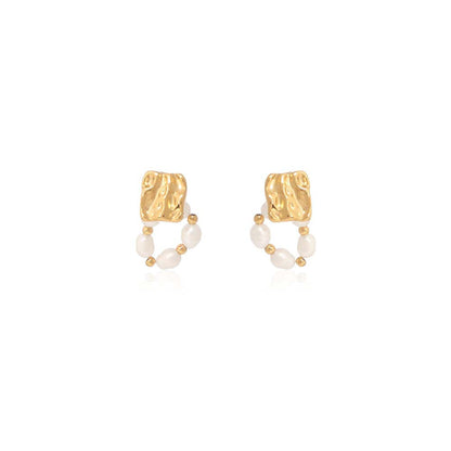 Dusala India White Handmade Elegance Earrings