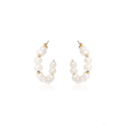 Dusala India White Irregular Beauty Earrings