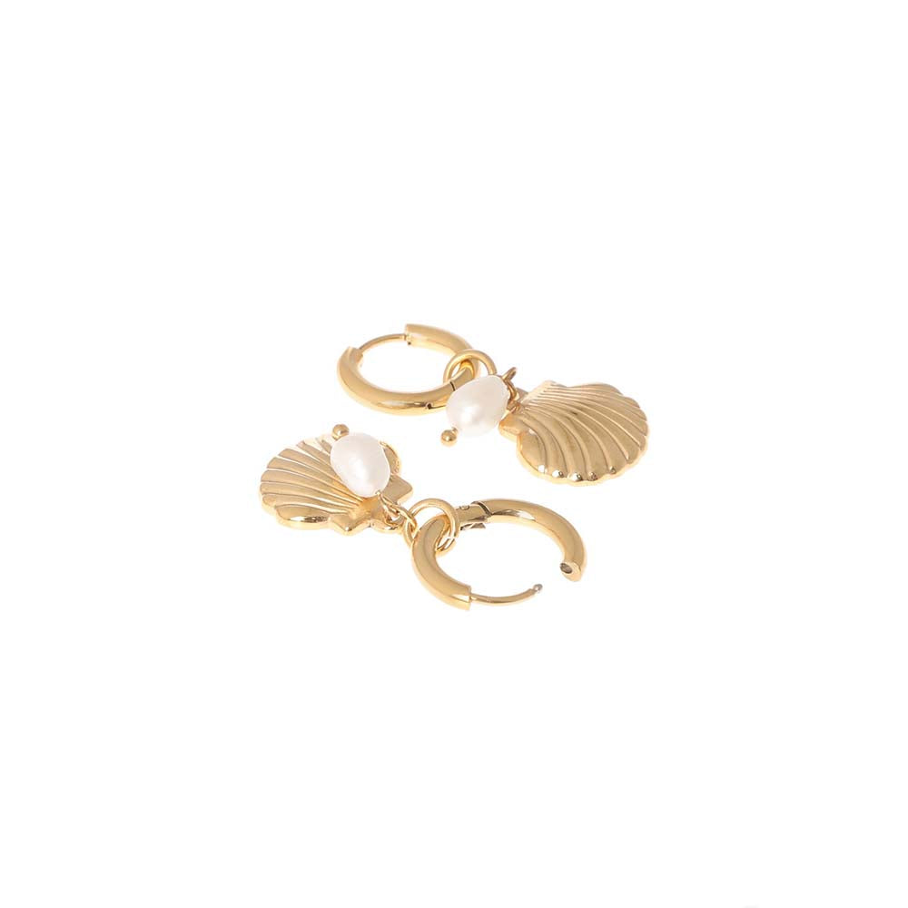 Dusala India White Ocean Vibe Earrings