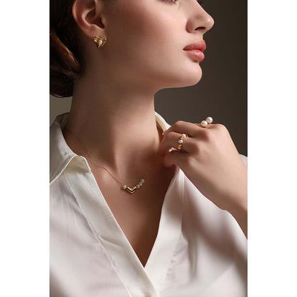 Dusala India White Heart Celebration Necklace