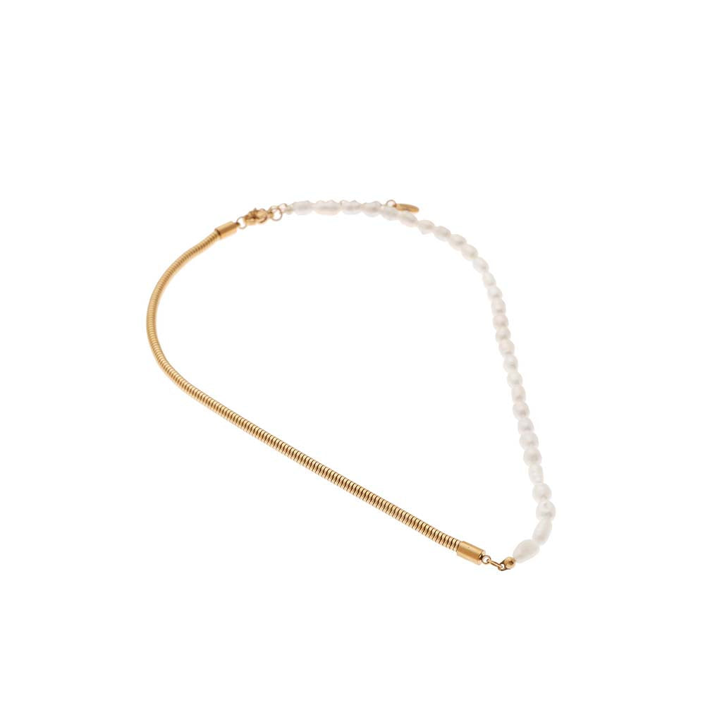 Dusala India White Collar Necklace