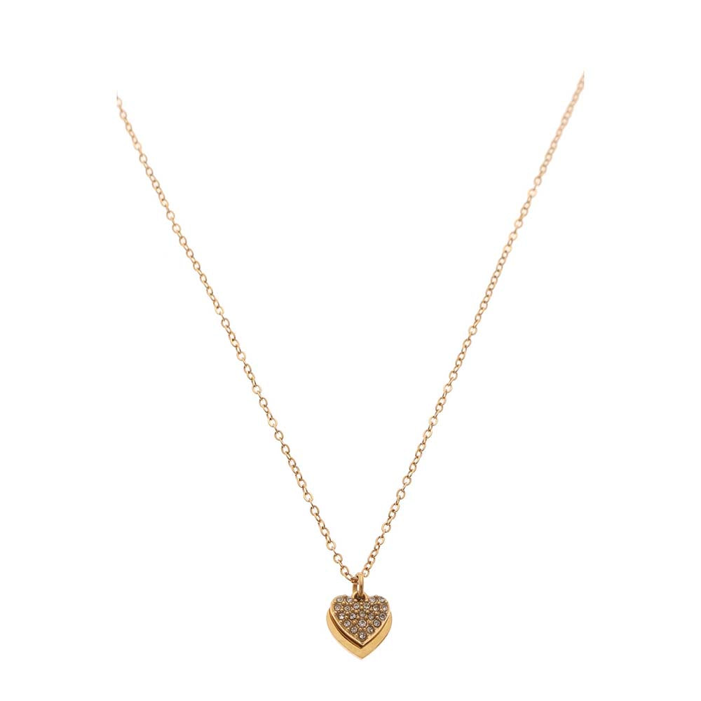 Dusala India White Heart Celebration Pendant Necklace