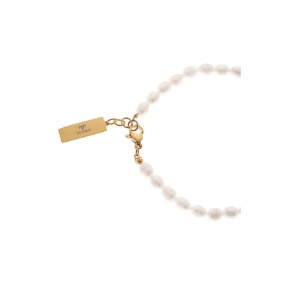Dusala India White Love Pearl Charm Bracelets
