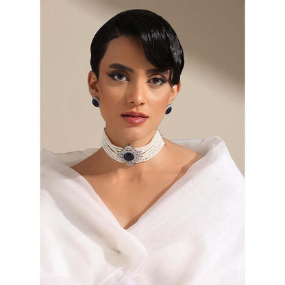 Dusala India Blue Pearl Choker