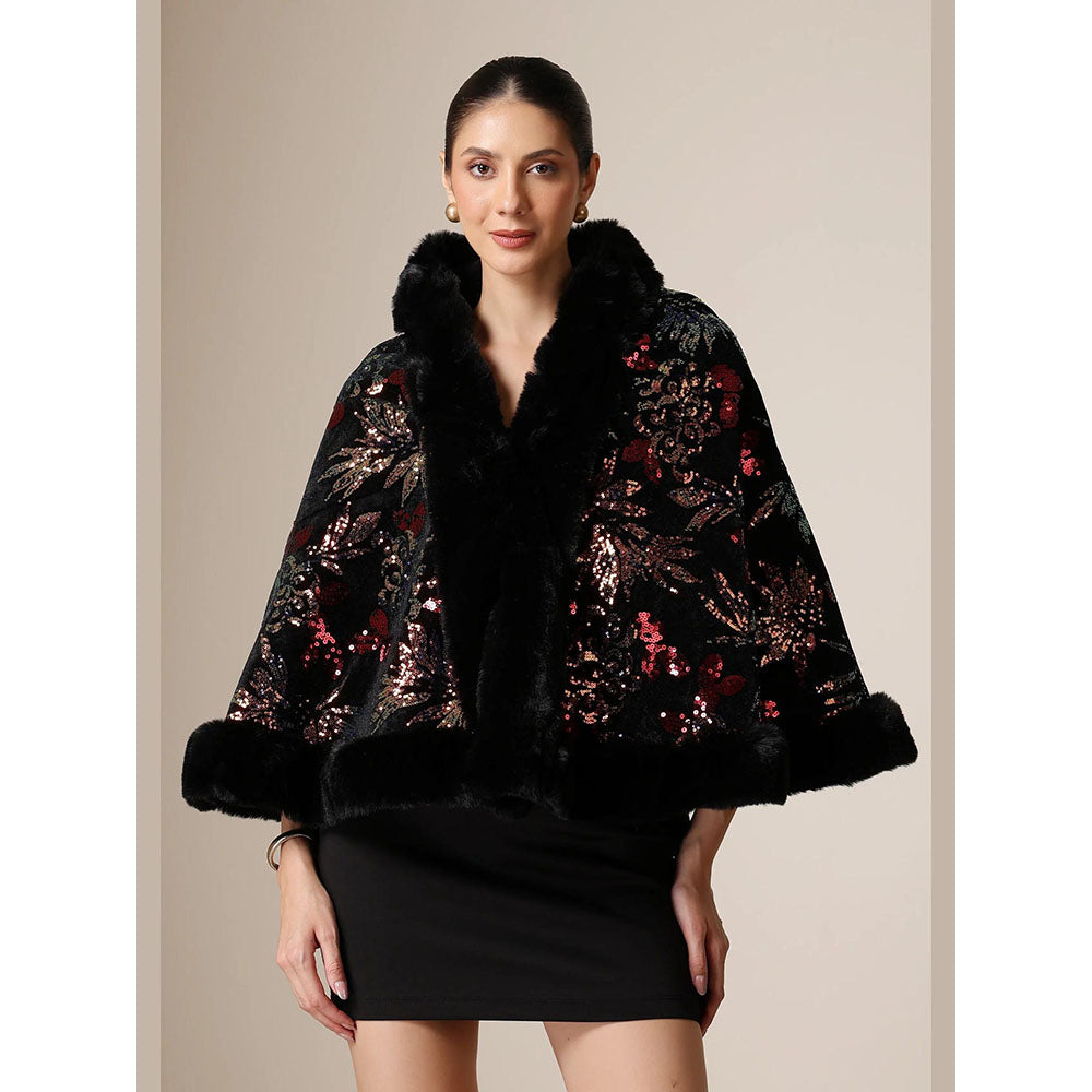 Dusala India Dusala Celestial Bloom Vegan Fur Cape