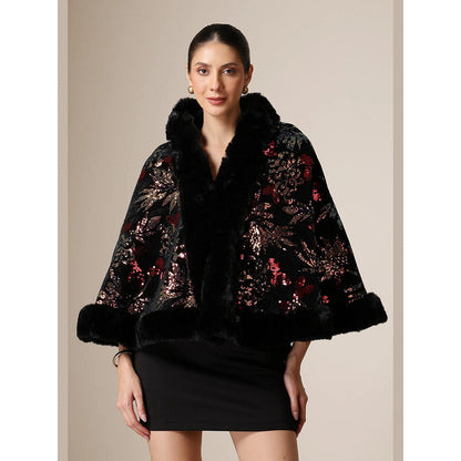 Dusala India Dusala Celestial Bloom Vegan Fur Cape
