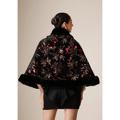 Dusala India Dusala Celestial Bloom Vegan Fur Cape