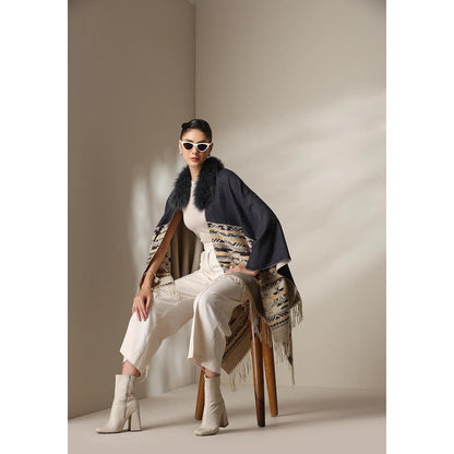 Dusala India Dusala Arctic Dune Vegan Fur Cape