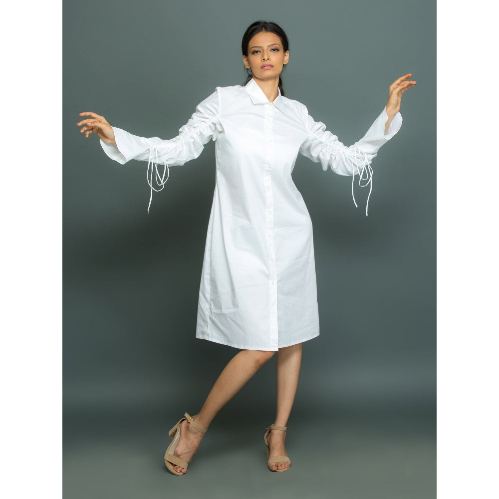 Echke Collared Shirt Dress