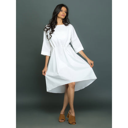 Echke Shirt Dress with Tie-Up