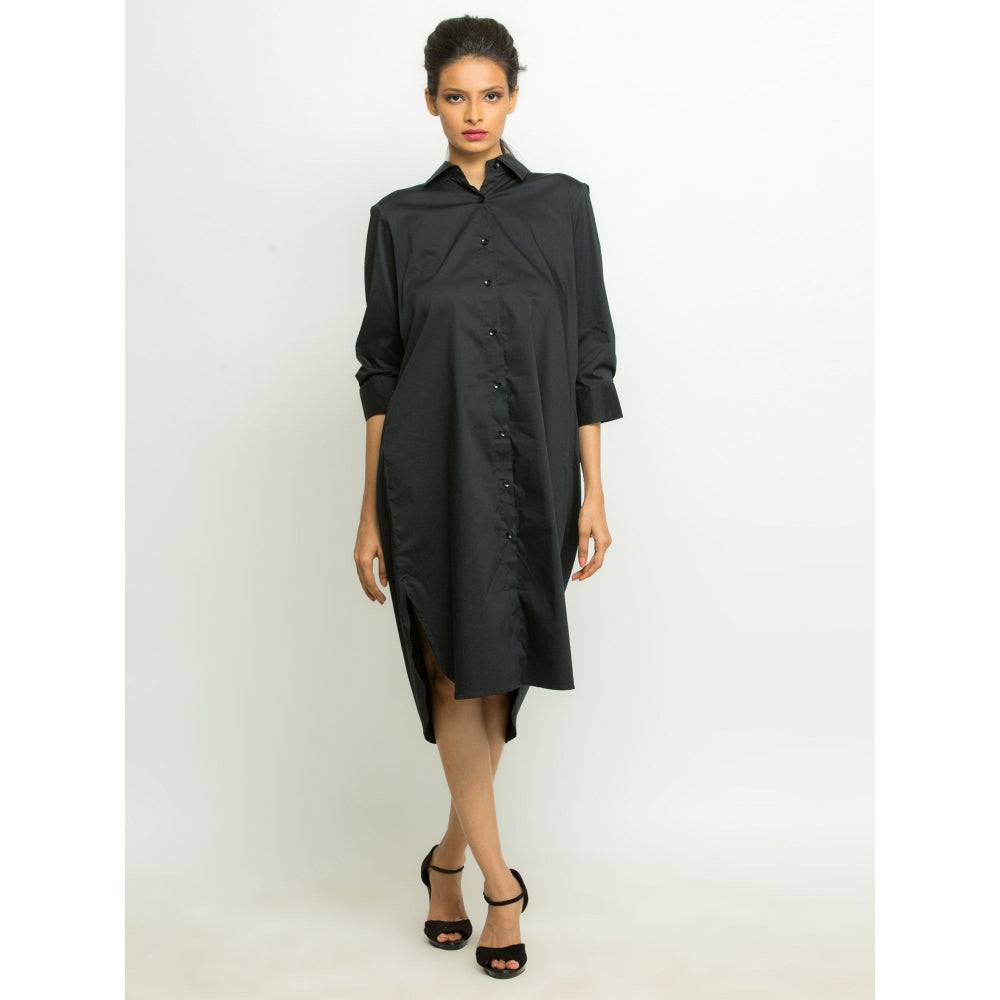Echke Shirt Dress with Back Pockets