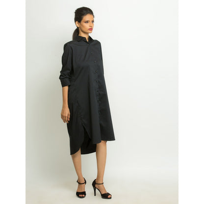 Echke Shirt Dress with Back Pockets