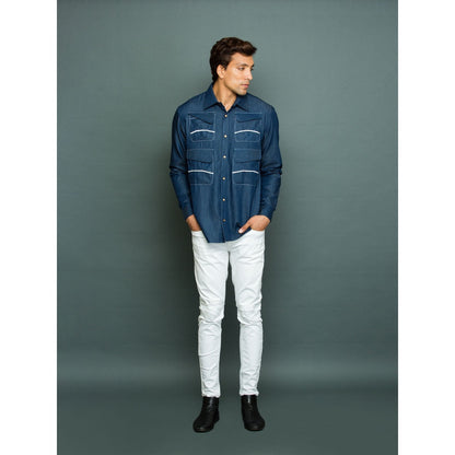 Echke Denim Shirt with Four Pockets