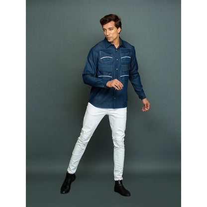 Echke Denim Shirt with Four Pockets