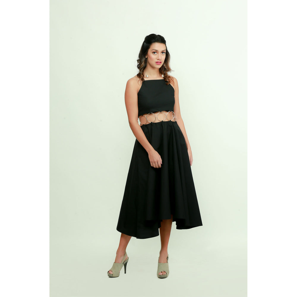 Echke Flared Dress With Ring Feature