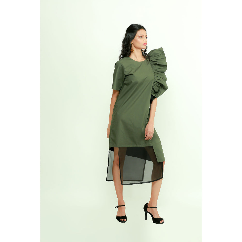 Echke Organza Frilled Dress