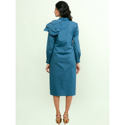 Echke Shirt Dress With Detailing On Right Shoulder