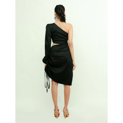 Echke One Shoulder Dress With Cut Out Feature