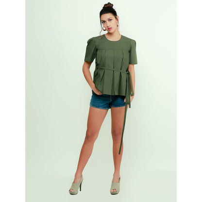 Echke Inverted Pleats Top