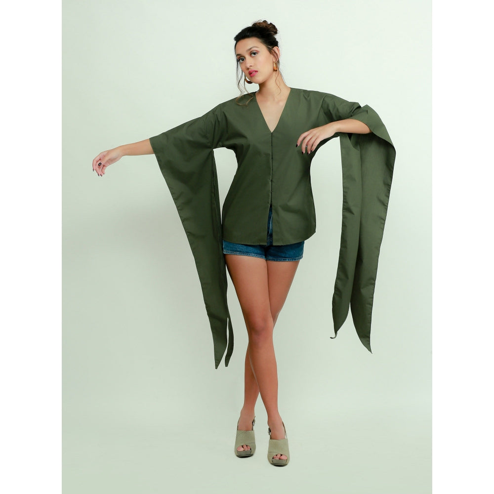 Echke Tie-Up Sleeves Top