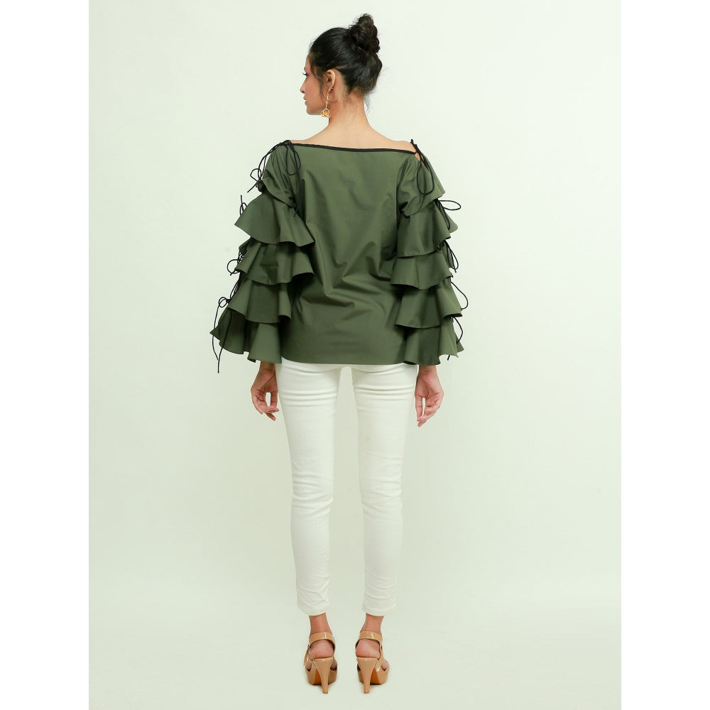 Echke Top With Open Sleeve Feature And Self Strings
