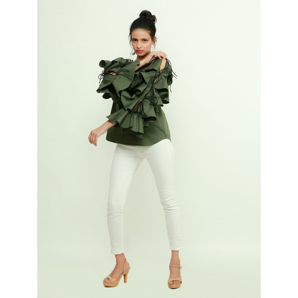 Echke Top With Open Sleeve Feature And Self Strings