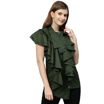 Echke Extended Collar and Frill Top