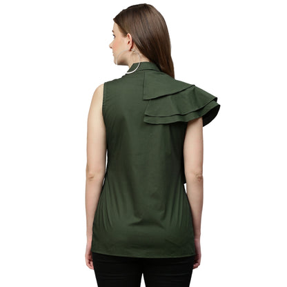Echke Extended Collar and Frill Top