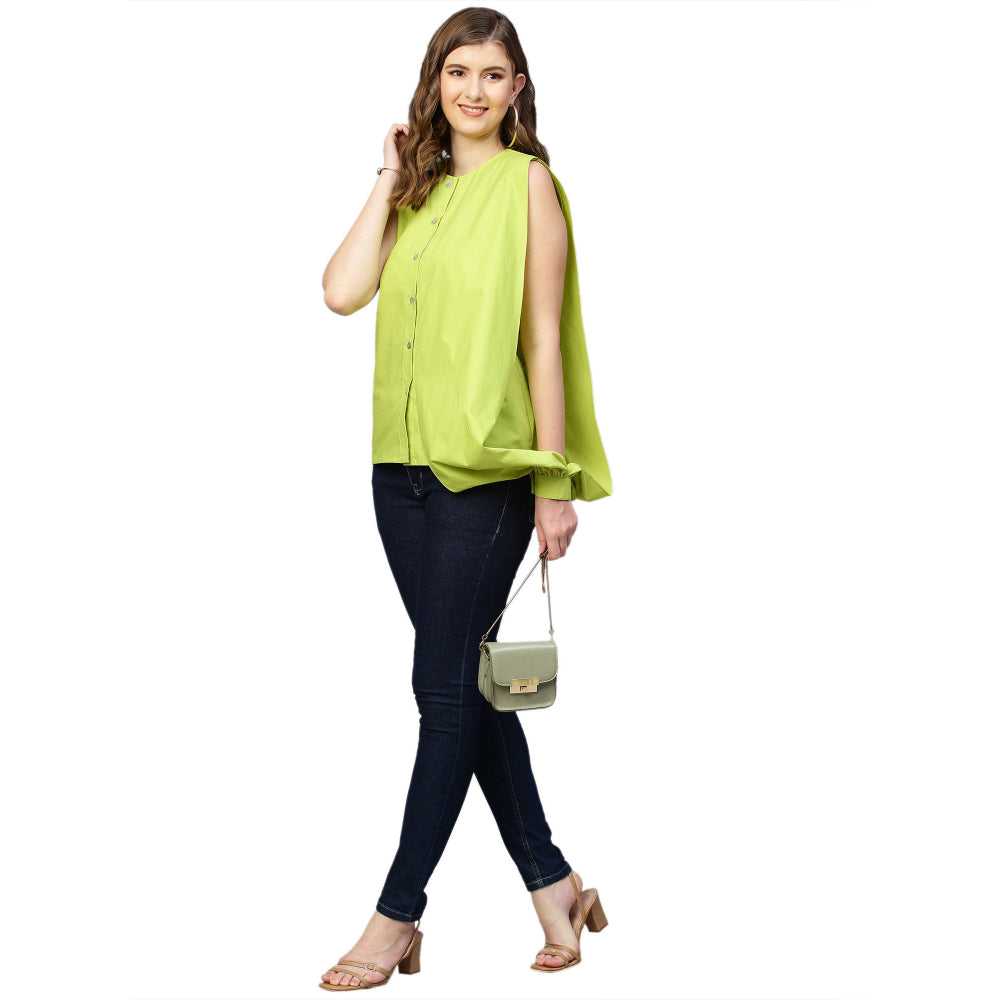 Echke Open Drape Sleeve Shirt