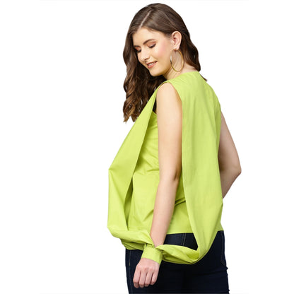 Echke Open Drape Sleeve Shirt