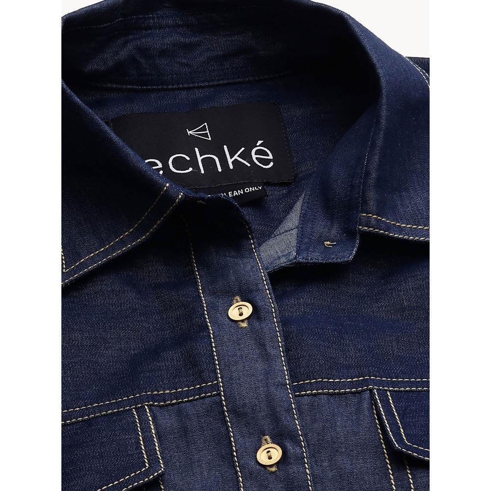 Echke Denim Shirt With Embellishments
