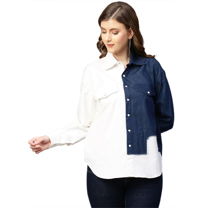 Echke White and Denim Shirt
