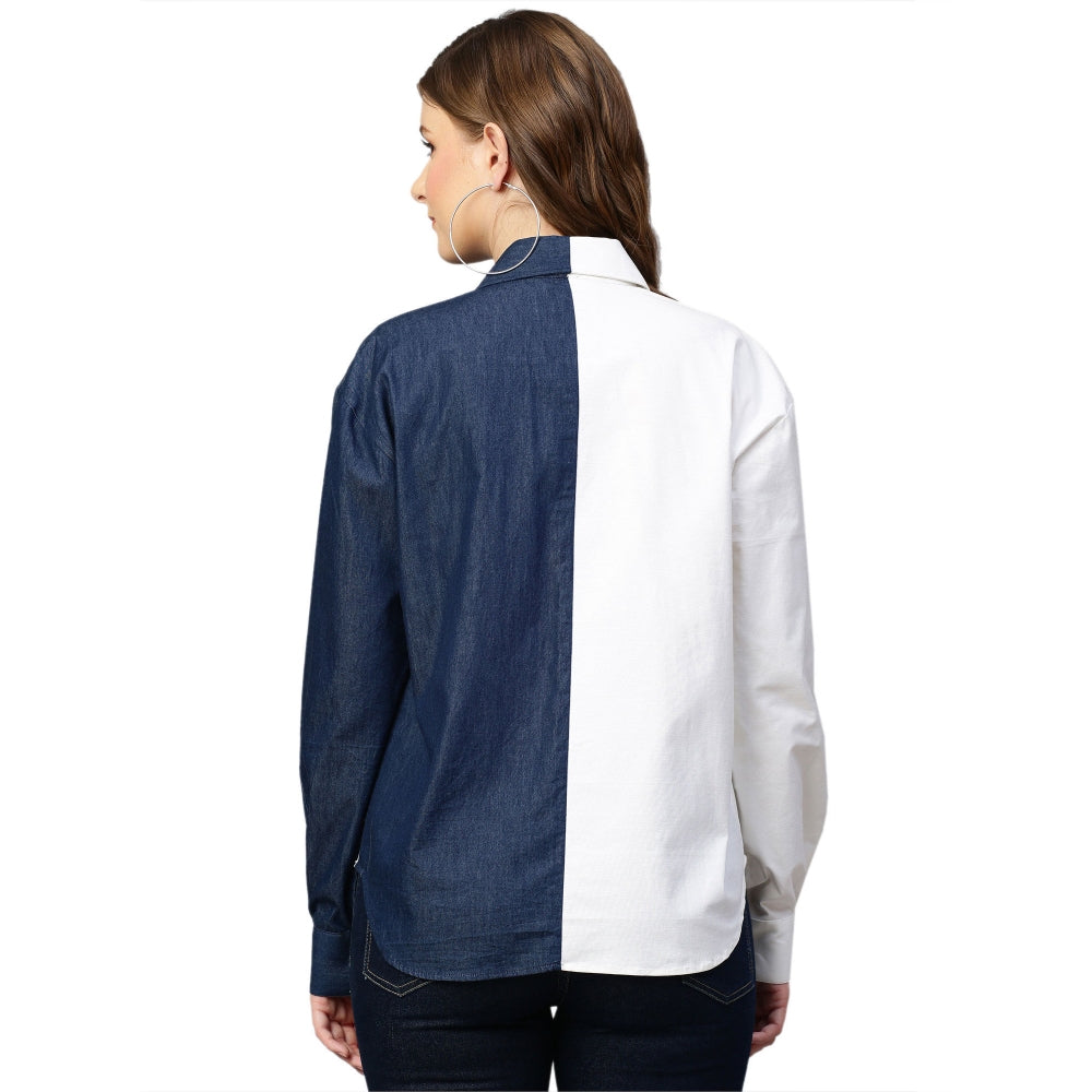 Echke White and Denim Shirt