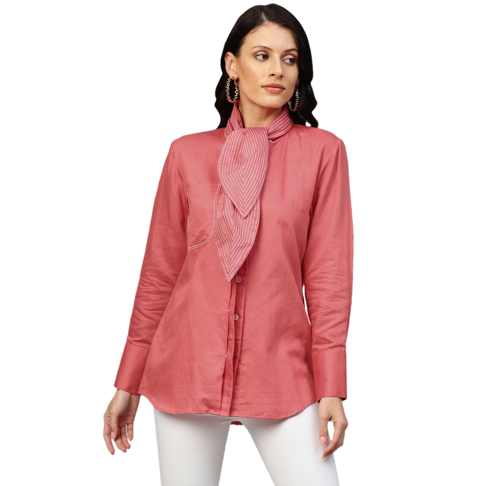Echke Collar Tie-Up Shirt