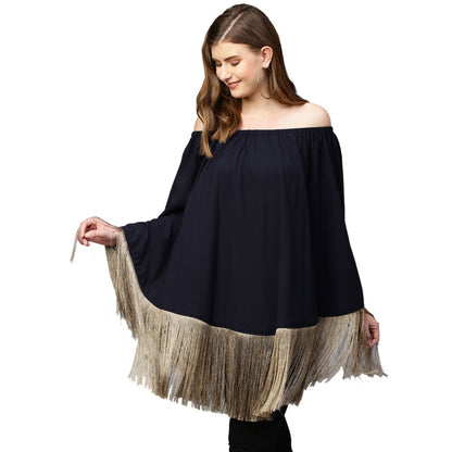 Echke Off Shoulder Poncho Top