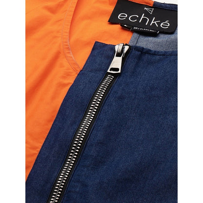 Echke Asymmetric Hem Dress With Tie-Up Feature On Sleeves
