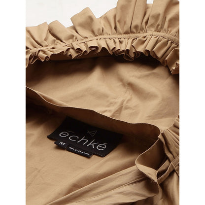 Echke Dress With Hoodie and Back Elastic Feature