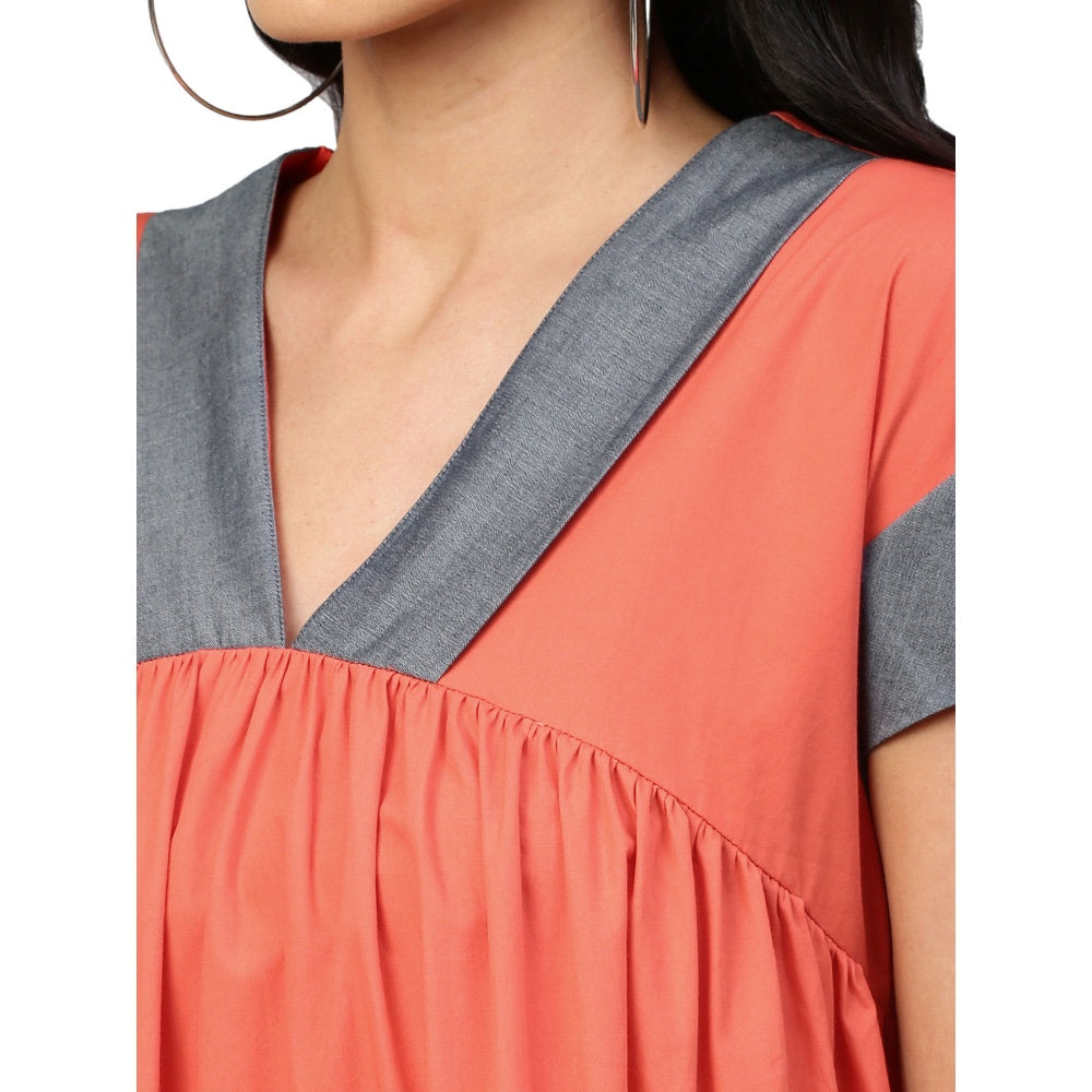 Echke V-Neck Tiered Dress