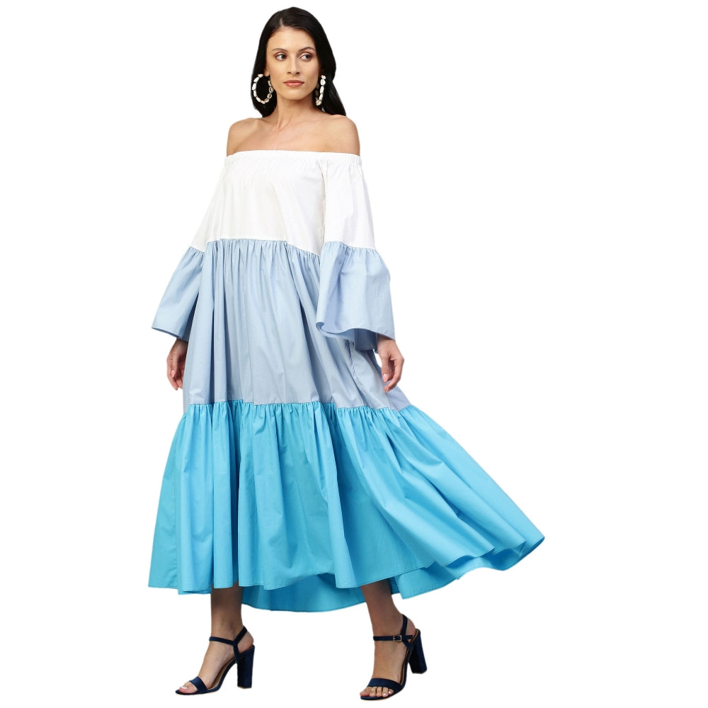 Echke Off Shoulder Tiered Dress