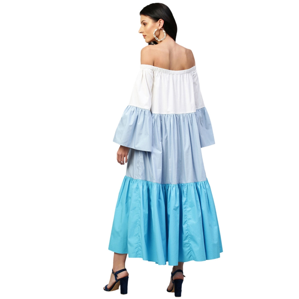 Echke Off Shoulder Tiered Dress