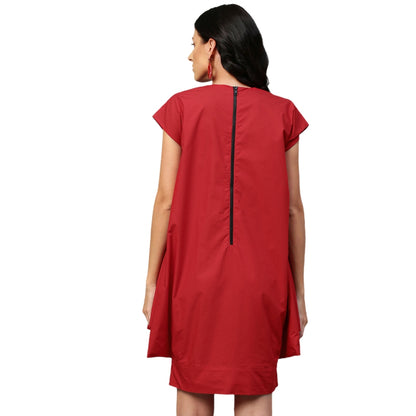 Echke Cowl Feature Sleeveless Dress