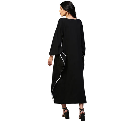 Echke Long Fitted Dress With Sleeve Hole Feature