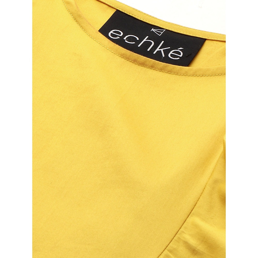 Echke Sleeveless Dress With Side Ruffles