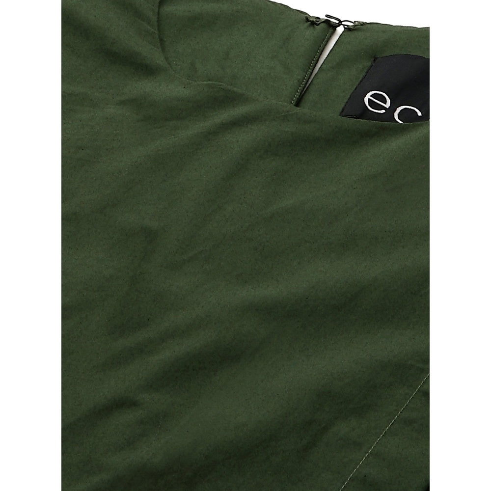 Echke Long Overlap Bottom Tie-Up Dress