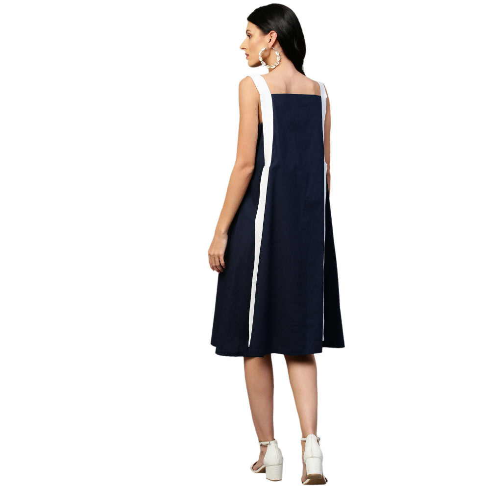 Echke A Line Dress With Extended Strap Feature