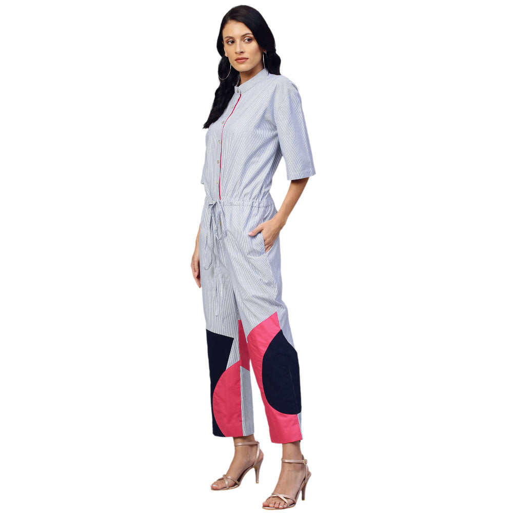 Echke Jumpsuit With Tie-Up Feature