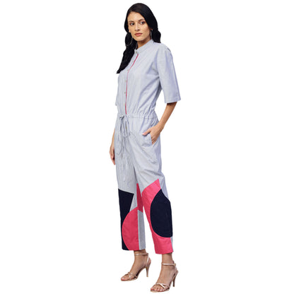 Echke Jumpsuit With Tie-Up Feature