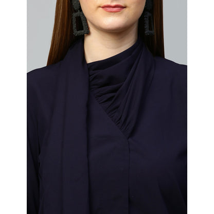 Echke Top With One Side Shawl Feature
