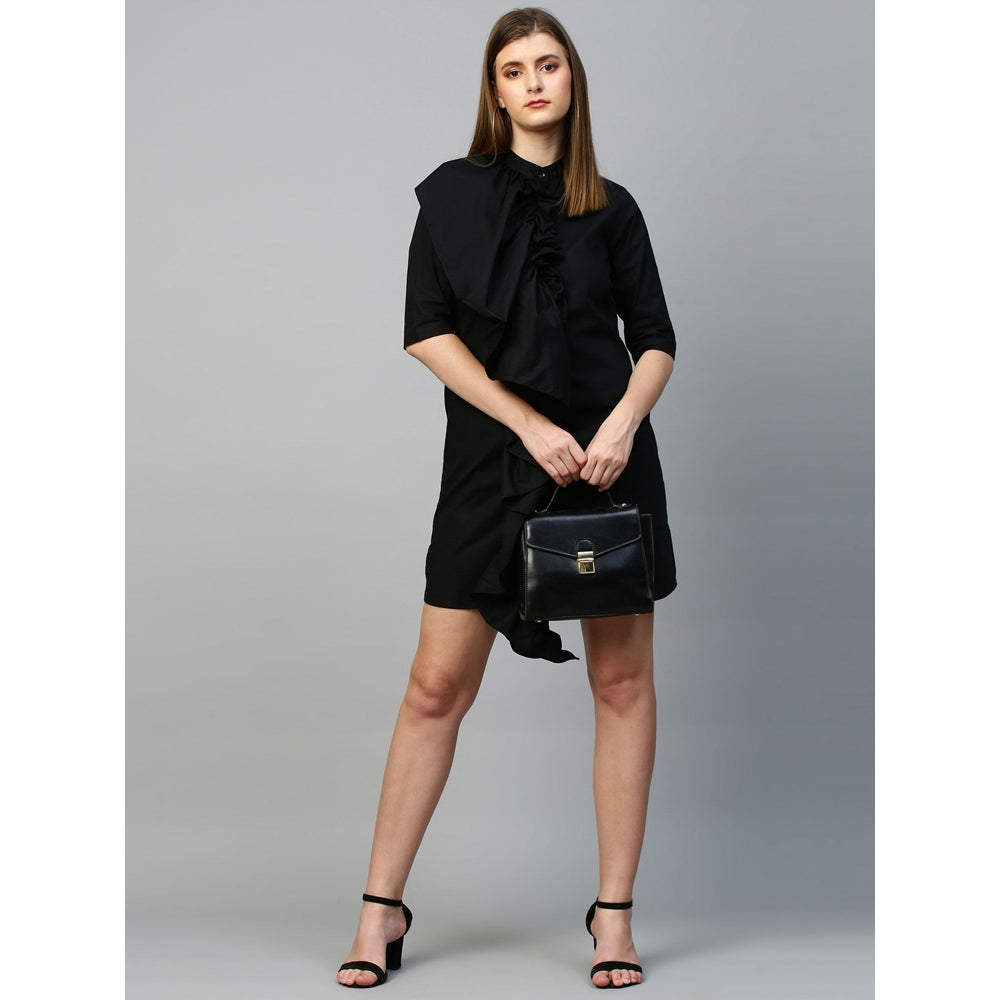 Echke Dress With Front Ruffle Extension
